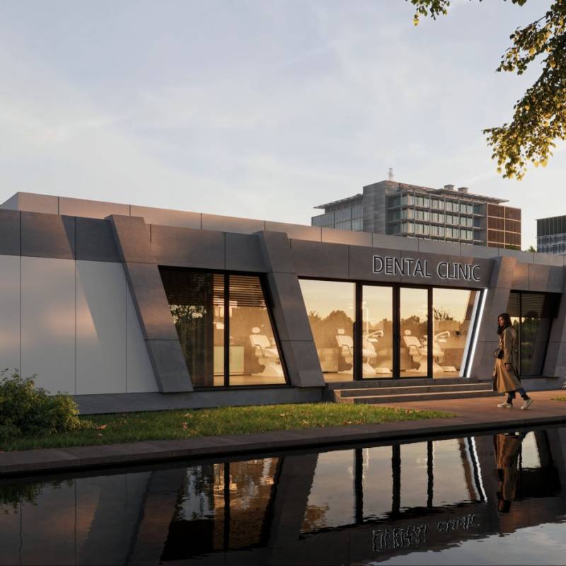 Modularer Zahnarztpavillon ZEZ – Mobile Zahnarztpraxis & Medizinisches Zentrum, 126 m²