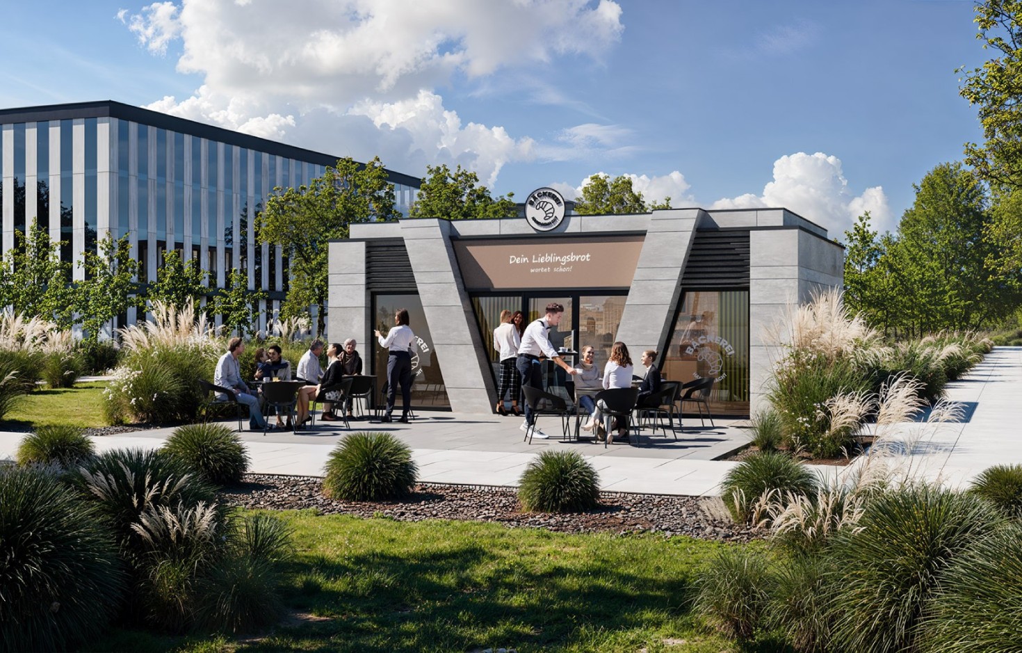 Modularer Gastronomie-Pavillon 72 m²